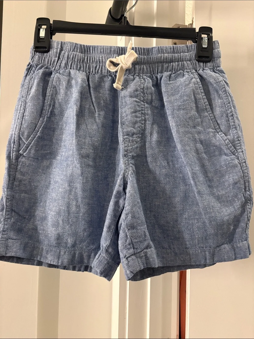 J. Crew Light Blue Linen-Blend Drawstring Hybrid Shorts